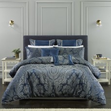 Clementine King Size  Quilt Cover Set Navy  (By Bianca)