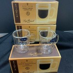 LUIGI BORMIOLI DOUBLE WALL GLASS ESPRESSO CUPS (SET OF 6)ETIOPIA