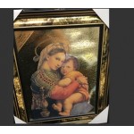 RELIGIOUS GOLD FOIL FRAMES WITH MOTHER MARY AND JESUS