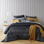 DAYTON QUEEN/KING  COVERLET SET CHARCOAL  