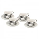 S & P Poppi Set 4 Espresso cups and saucers