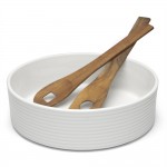 S & P TOUCH 28CM BOWL WITH SALAD SERVERS WAS $29.95