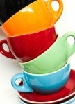 Rockinham 6 Espresso Cups and Saucers (red)